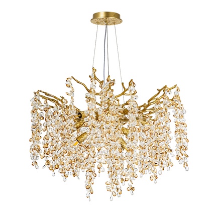 Подвесной светильник 8*G9 3134/01 SP-8 золото/янтарный Salice Divinare