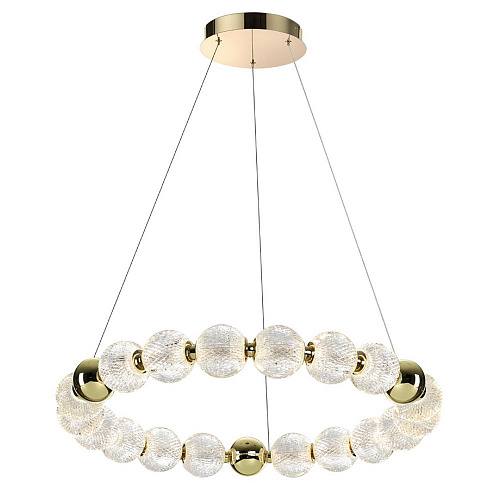 Подвесной светодиодный светильник 60W 4000K 5008/60L золото Crystal Odeon Light