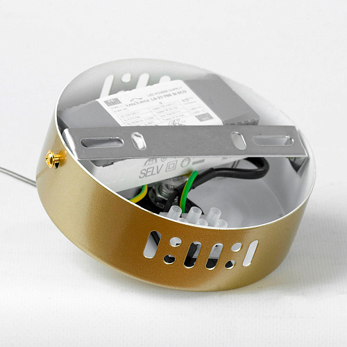 Линейно-подвесной светильник 102*35-150 см, 1*LED, 18W, 4000K, Lussole Calvert LSP-7368, матовое золото