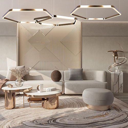 Подвесной светильник LED 38W 3000К 10243S Gold золото Titanium LOFT IT