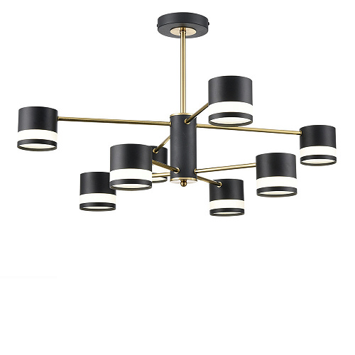 Люстра потолочная 8*GX53 8240/8C черный, латунь Comfi LANIKA Lumion