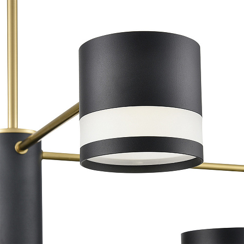 Люстра потолочная 8*GX53 8240/8C черный, латунь Comfi LANIKA Lumion
