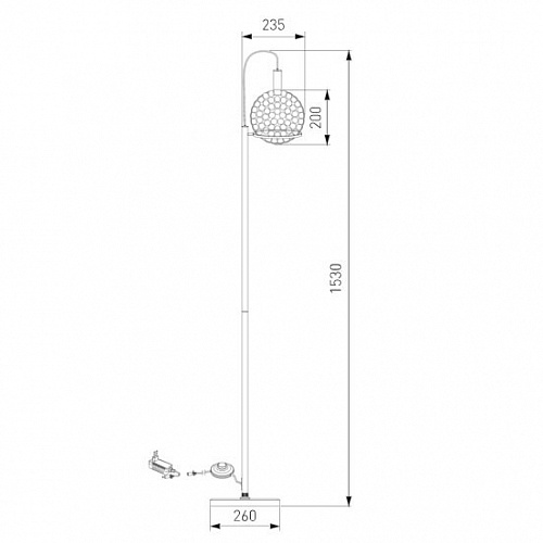 Напольный светодиодный светильник с металлическим плафоном LED 6W 3000K 80492/1 чёрный Gemini Eurosvet