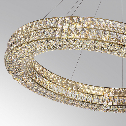 Хрустальная подвесная светодиодная люстра 98W 4000К 4926/98L золото Panta Odeon Light