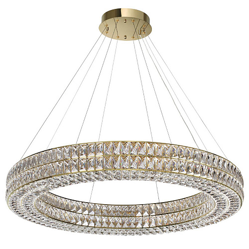 Хрустальная подвесная светодиодная люстра 98W 4000К 4926/98L золото Panta Odeon Light