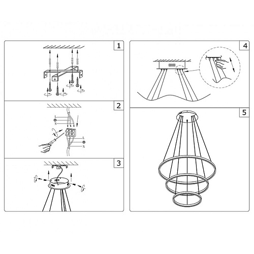Светильник 80 см, 101W, 4000K Kink Light Тор 08223,19A(4000K)D, черный