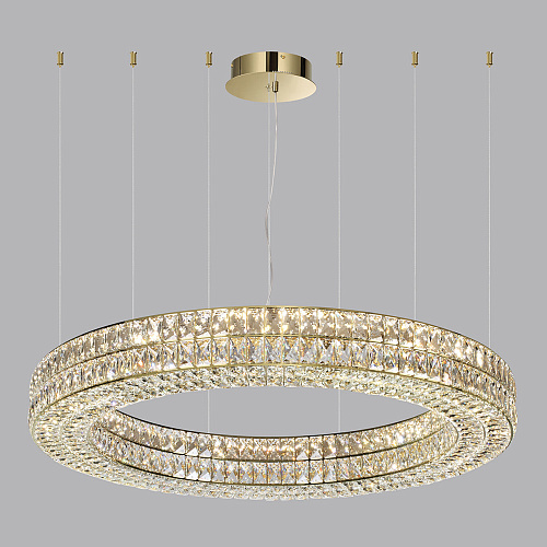 Хрустальная подвесная светодиодная люстра 98W 4000К 4926/98L золото Panta Odeon Light