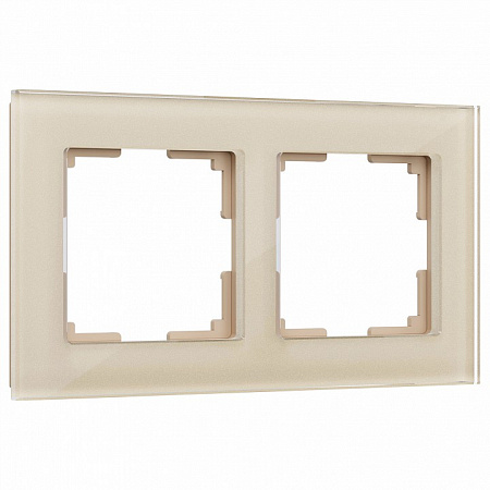 Рамка из стекла на 2 поста Favorit шампань W0021111