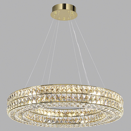 Хрустальная подвесная светодиодная люстра 85W 4000К 4926/85L золото Panta Odeon Light