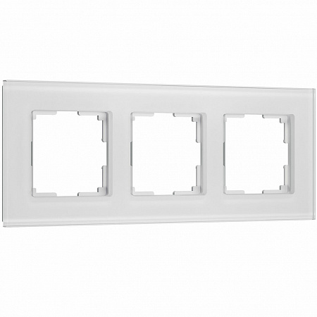 Рамка на 3 поста Senso (белый, стекло soft-touch) W0033101