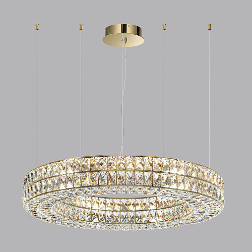Хрустальная подвесная светодиодная люстра 85W 4000К 4926/85L золото Panta Odeon Light