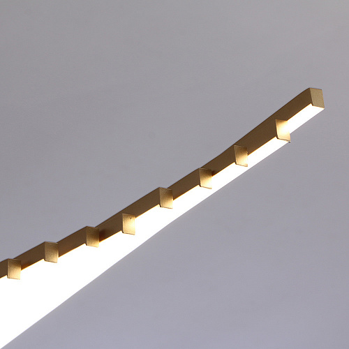 Подвесная люстра 27*150 см, 2*LED, 60W, 4000K, Favourite Vingar 4380-2P, золотой матовый