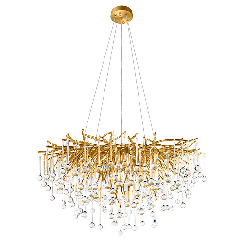 Подвесная люстра 15*G9 10377/800 золото Drops LOFT IT