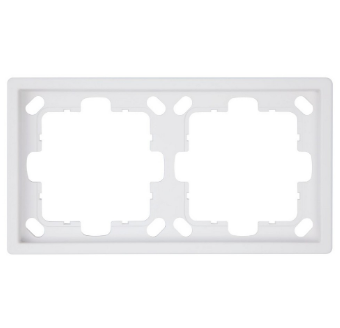 Рамка двойная Jasmart FD, soft touch белый матовый FD1002PWM