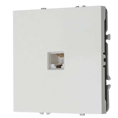 Компьютерная розетка RJ-45 кат. 5e (белый глянцевый) Mikami MI5-1701