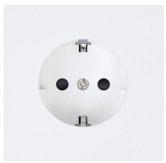 Розетка с защитными шторками JASMART FD Белый матовый (soft touch) 5501PWM