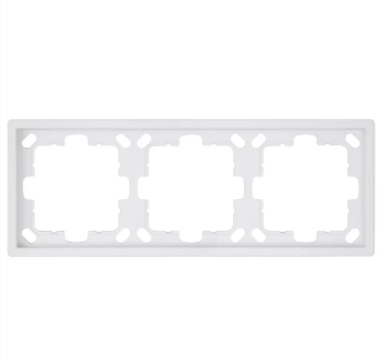 Рамка тройная Jasmart FD, soft touch белый матовый FD1003PWM