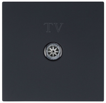 Розетка TV JASMART Черный матовый (soft touch) 6001PBM