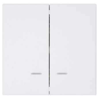 Выключатель двухклавишный с LED подсветкой Jasmart FD, soft touch белый матовый FD3023NPWM