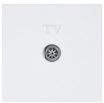 Розетка TV JASMART FD Белый матовый (soft touch) 6001PWM