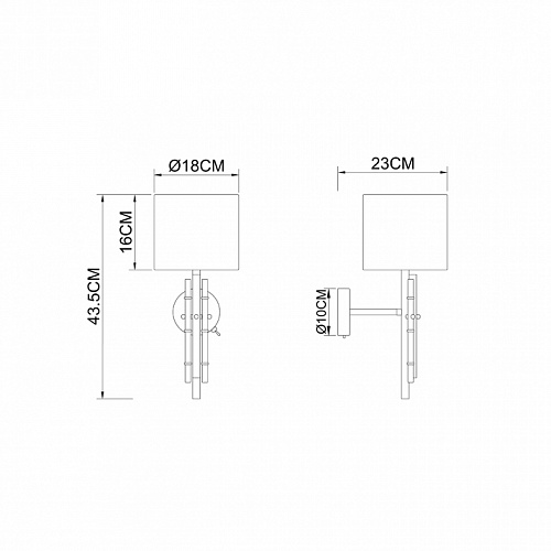Бра Arte Lamp TAYGETA A4097AP-1CC