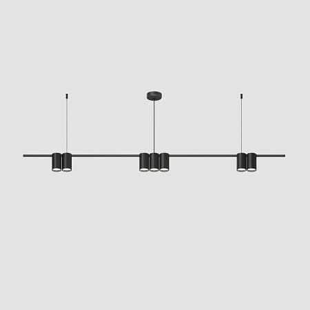 Подвесной светильник 7*GU10 DK4063-BK матовый чёрный Orbit Denkirs