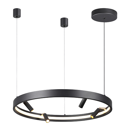 Светильник светодиодный диаметр 60 см, 58W LED, 3000-4000-6000K, Odeon Light HIGHTECH 4317/58L, черный