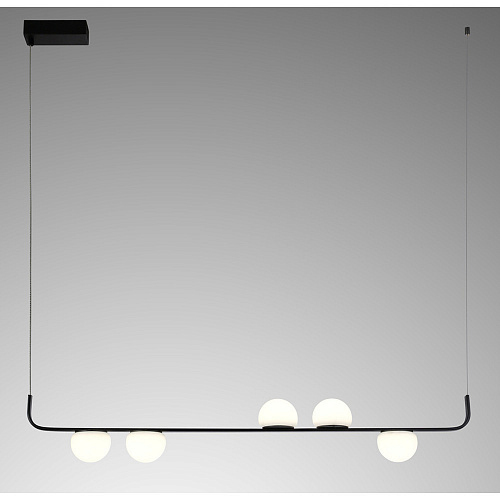 Светильник подвесной 105*9*150 см, 5*LED 56W 3000-6000K черный Arte lamp Poplar A2174SP-5BK