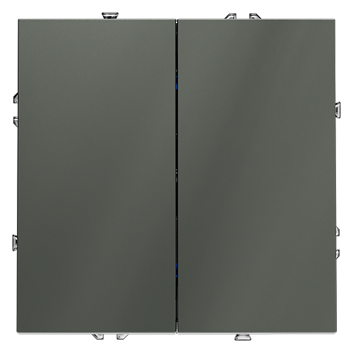 Выключатель двухклавишный Voltum S70, титан VLS020106