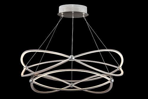 Подвесной светодиодный светильник Maytoni Weave MOD062PL-L103CH3K, 103W LED, 3000K, диаметр 80 см, никель