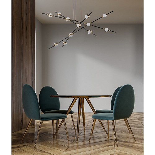 Люстра подвесная Lightstar Bergamo 745247, 60W LED, 4000K, черный