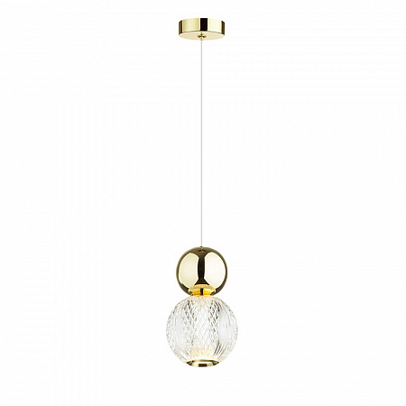 Светодиодный светильник 11 см, 7W, 4000K, Odeon Light CRYSTAL 5008/7L, золото