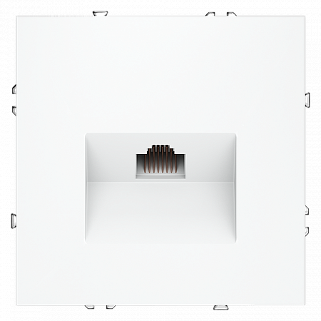 Розетка компьютерная Voltum S70 RJ45 кат.6, белый матовый VLS060102