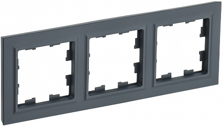 Рамка 3 поста графит РУ-3-БрГ BRITE BR-M32-K53 IEK