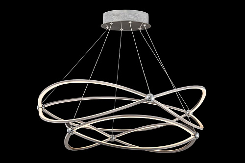 Подвесной светодиодный светильник Maytoni Weave MOD062PL-L103CH3K, 103W LED, 3000K, диаметр 80 см, никель