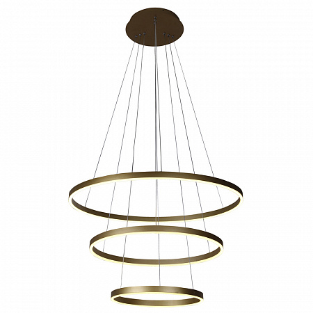 Kink Light 08223,33(3000K) Подвес Тор матовое золото d80+60+40 h160 Led 110W (3000K) диммируемый, с пультом ДУ