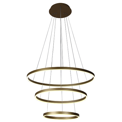 Kink Light 08223,33(3000K) Подвес Тор матовое золото d80+60+40 h160 Led 110W (3000K) диммируемый, с пультом ДУ