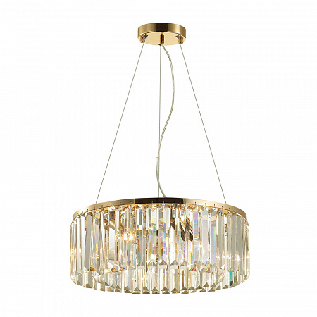 Хрустальная подвесная люстра 6*Е14 4987/6 золото Vassa Odeon Light