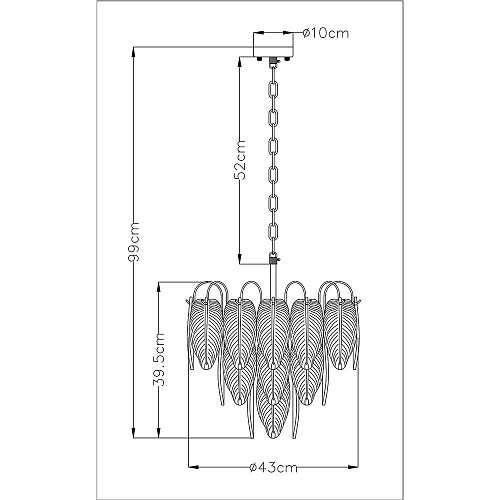 Подвесная люстра Arte Lamp EVIE 40W E14 A4052LM-6SG