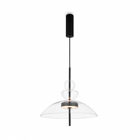 Подвесной светодиодный светильник 12W 3000К MOD185PL-L6B3K3 чёрный/прозрачный Bangkok Maytoni