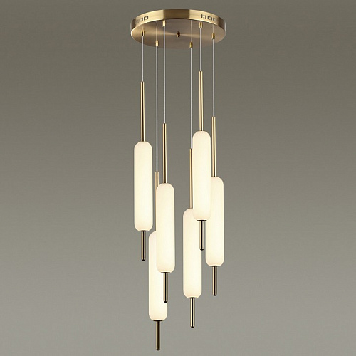 Светильник подвесной Odeon Light Reeds 4794/72L, 72W LED, 4000K, диаметр 40 см, бронза