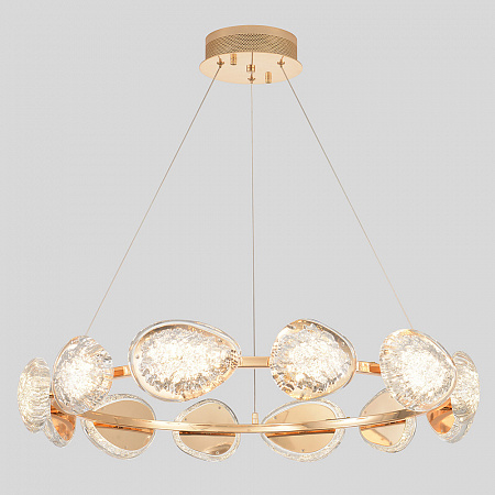 Люстра подвесная светодиодная 96W 3000K-6000K FELICIDAD SP96W LED золото Crystal Lux