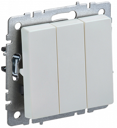 Выключатель 3 клавишный жемчуг IEK BRITE BR-V30-0-10-K36