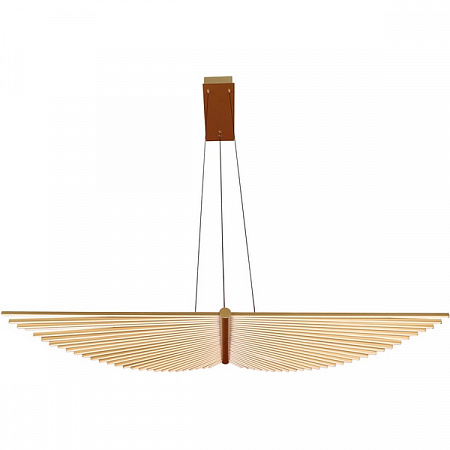Подвесная люстра 150*38*198 см, 1*LED, 120W, 4000К, Favourite Vingar 4380-1P латунный