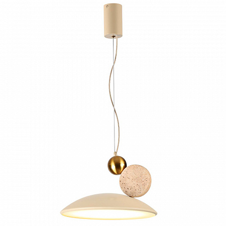 Подвесной светодиодный светильник 6625/20L бежевый/золото Travertino Odeon Light