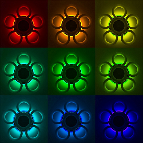 Люстра потолочная светодиодная RGB с пультом 105W 3000-5500K CL225A160E белый Паркер Смарт Citilux