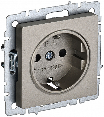 Розетка 2P 16А РС11-1-0-БрШ шампань BRITE BR-R11-16-K37 IEK
