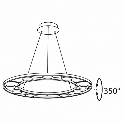 Светильник 80 см, 63W, 3000K Maytoni Fad MOD070PL-L63B3K, черный