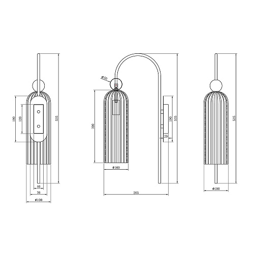 Бра Maytoni Antic MOD302WL-01GR
