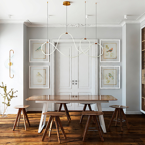 Светильник 150 см, 55W, 3000K, Arte Lamp Klimt A2850SP-80PB, латунь